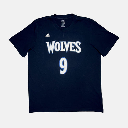 Minnesota Timberwolves - Ricky Rubio - Größe L - Adidas - NBA Name and Number Shirt