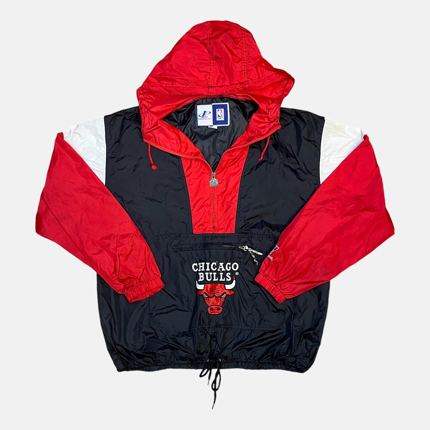 Chicago Bulls - leichte NBA Jacke - Größe L - Logo Athletic Windbreaker