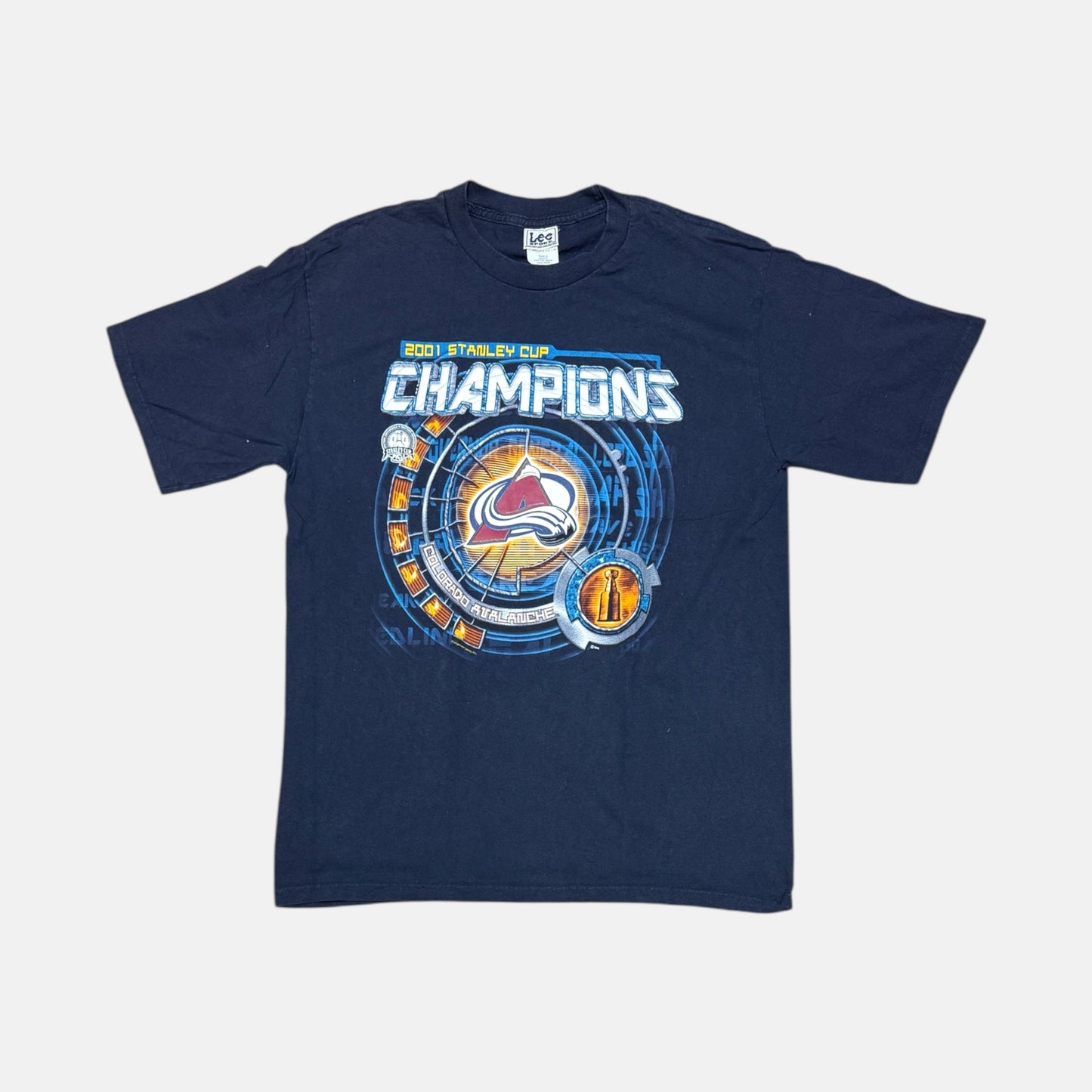 Colorado Avalanche Shirt - Stanley Cup 2001 Champions - Größe XL - Lee Sport NHL