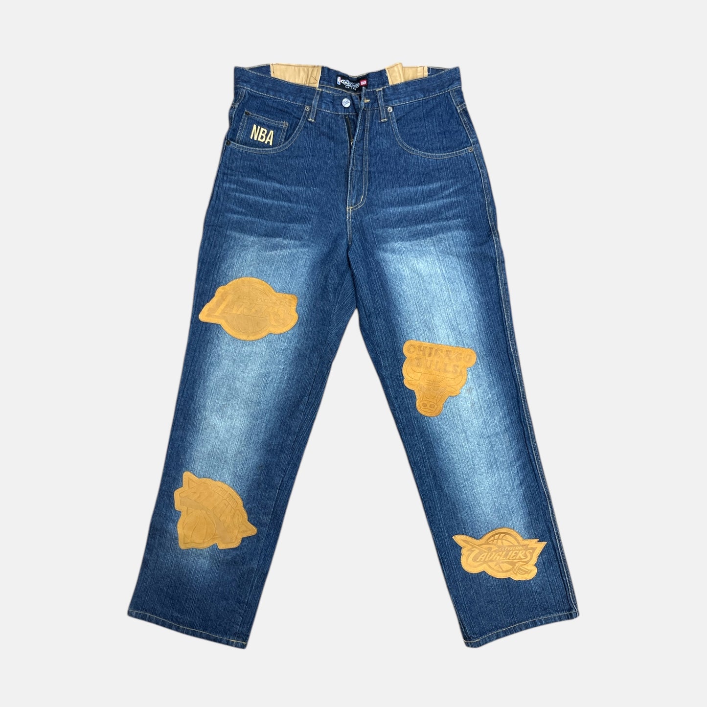NBA Logos - Baggy Hose - Größe 32 - UNK NBA Jeans