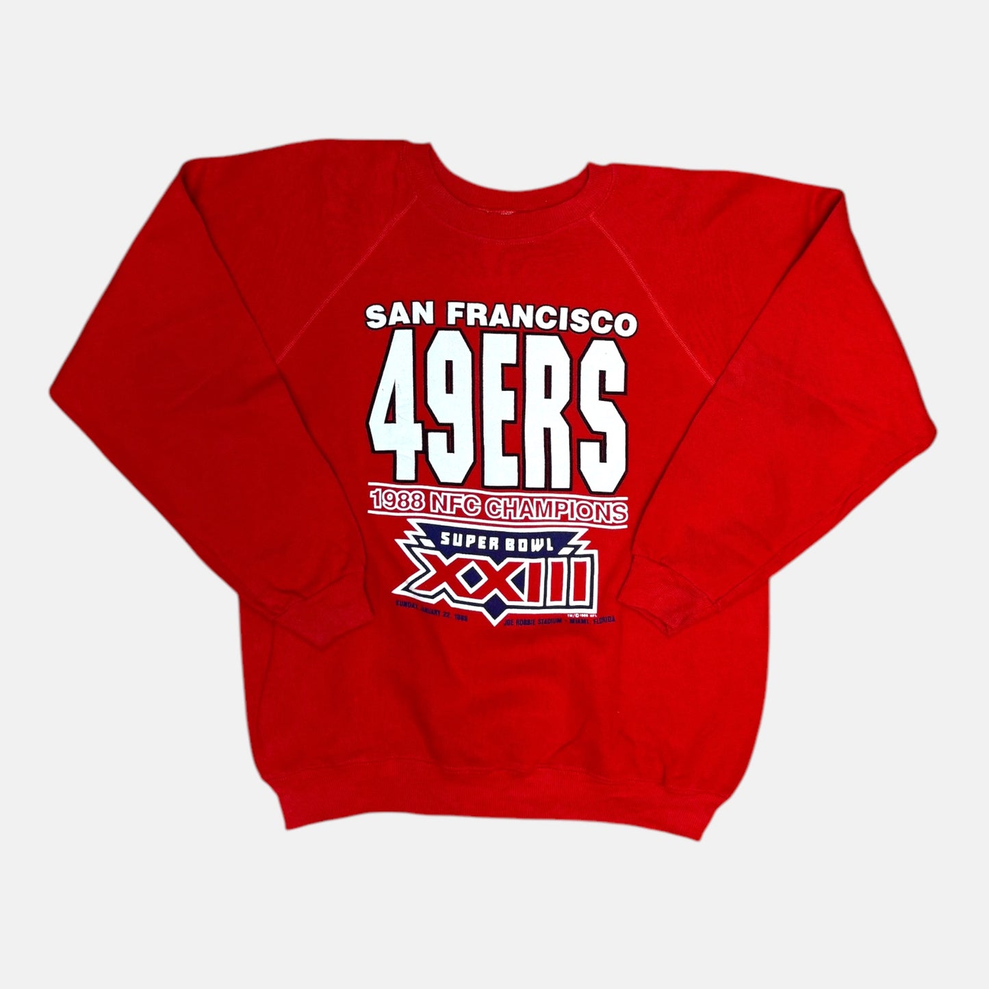 San Francisco 49ers - Super Bowl XXIII 1989 - Größe L - Hanes NFL Sweatshirt