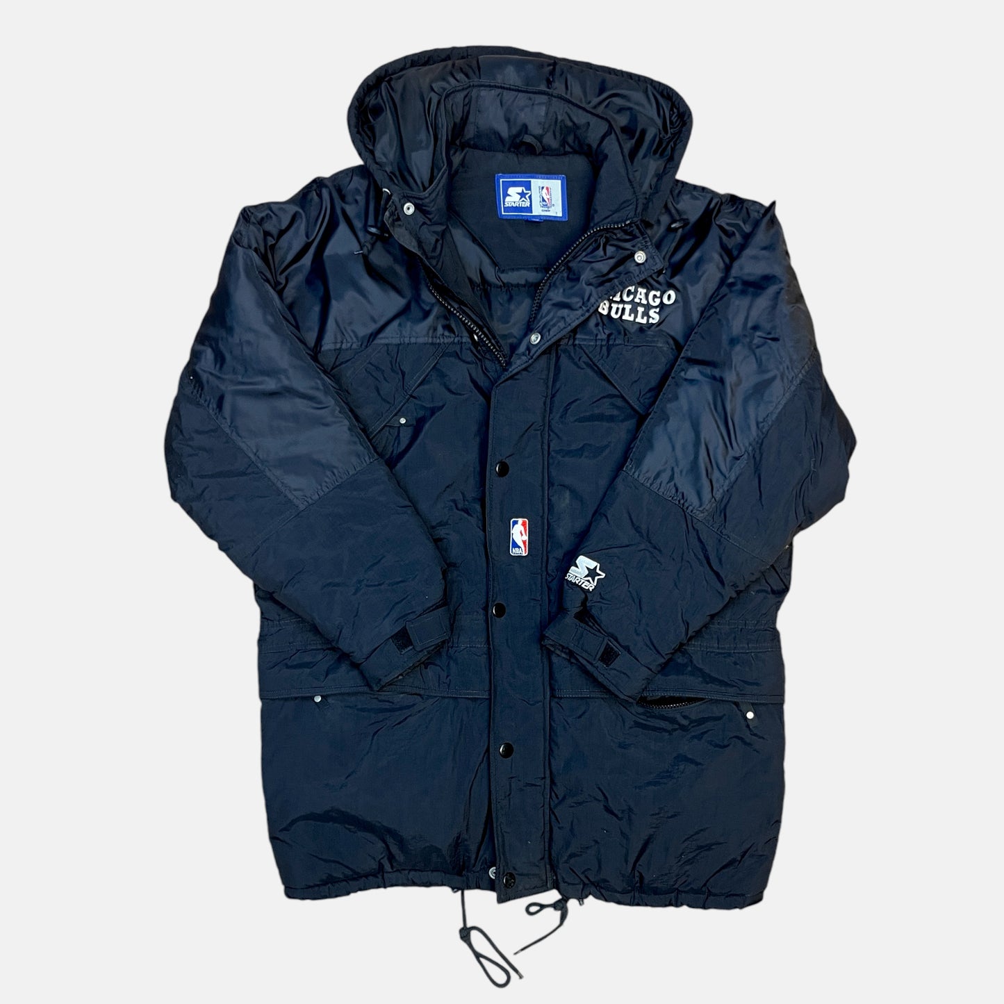 Chicago Bulls - gefütterte NBA Jacke - Größe L - Starter Parka