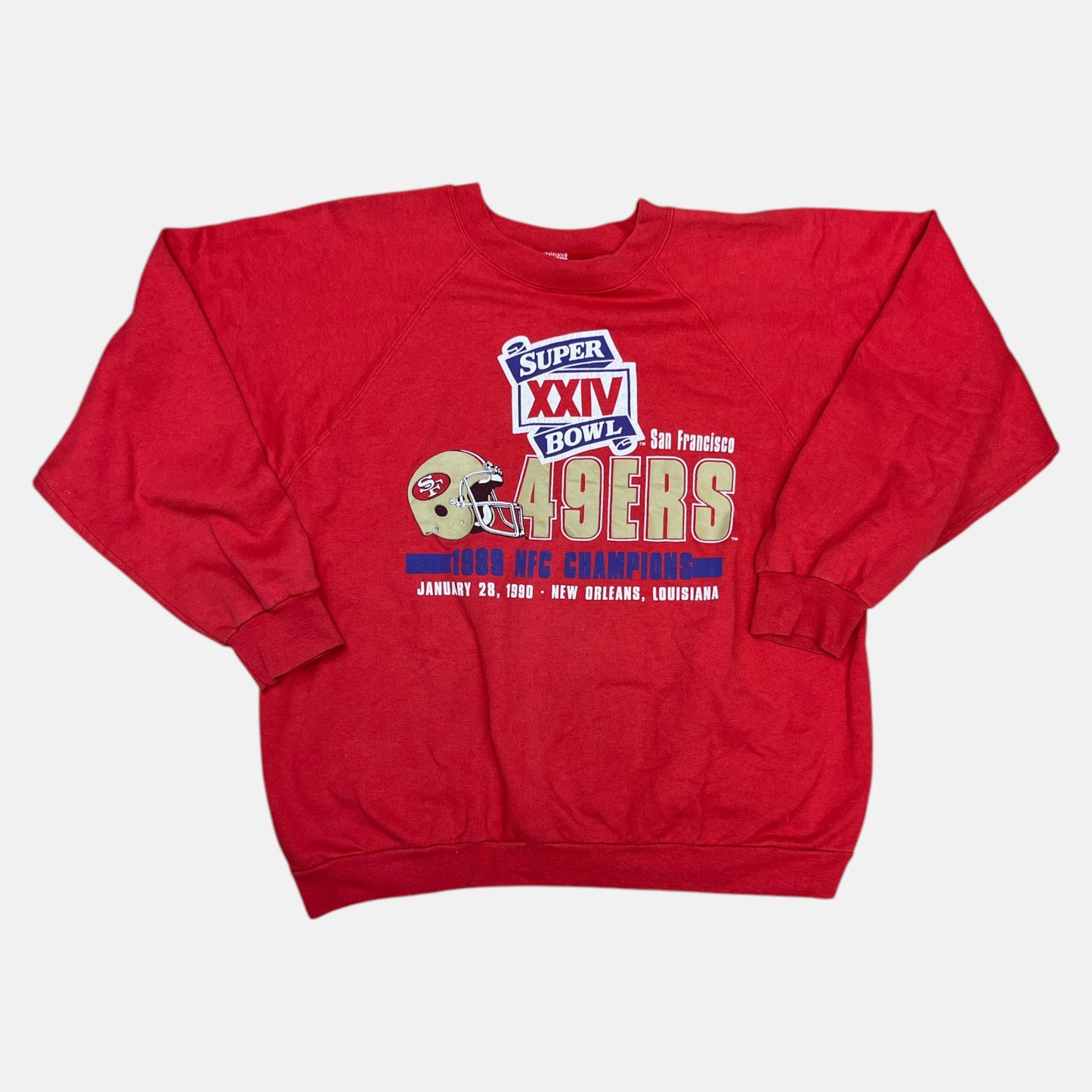 San Francisco 49ers - Super Bowl 1990 - Größe L - Trench NFL Sweatshirt