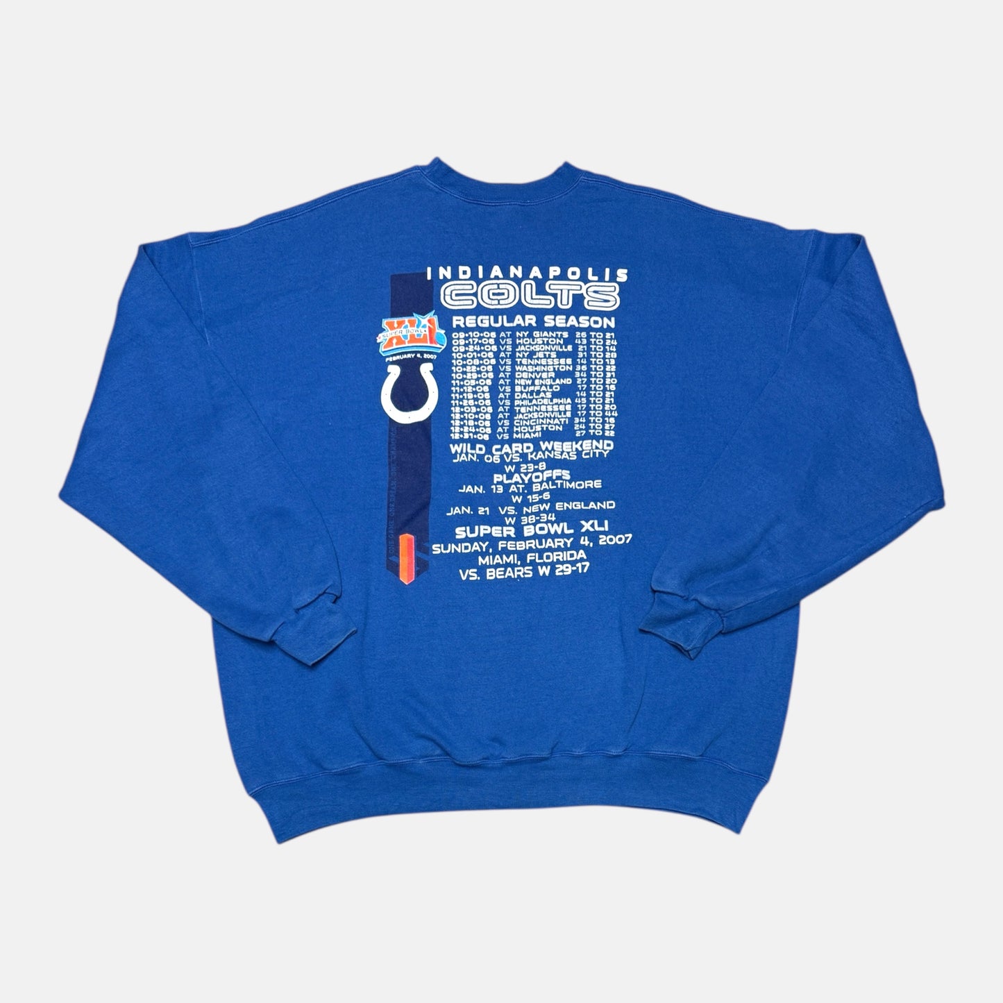 Indianapolis Colts - Super Bowl XLI Champions - Größe XXL - Delta NFL Sweatshirt