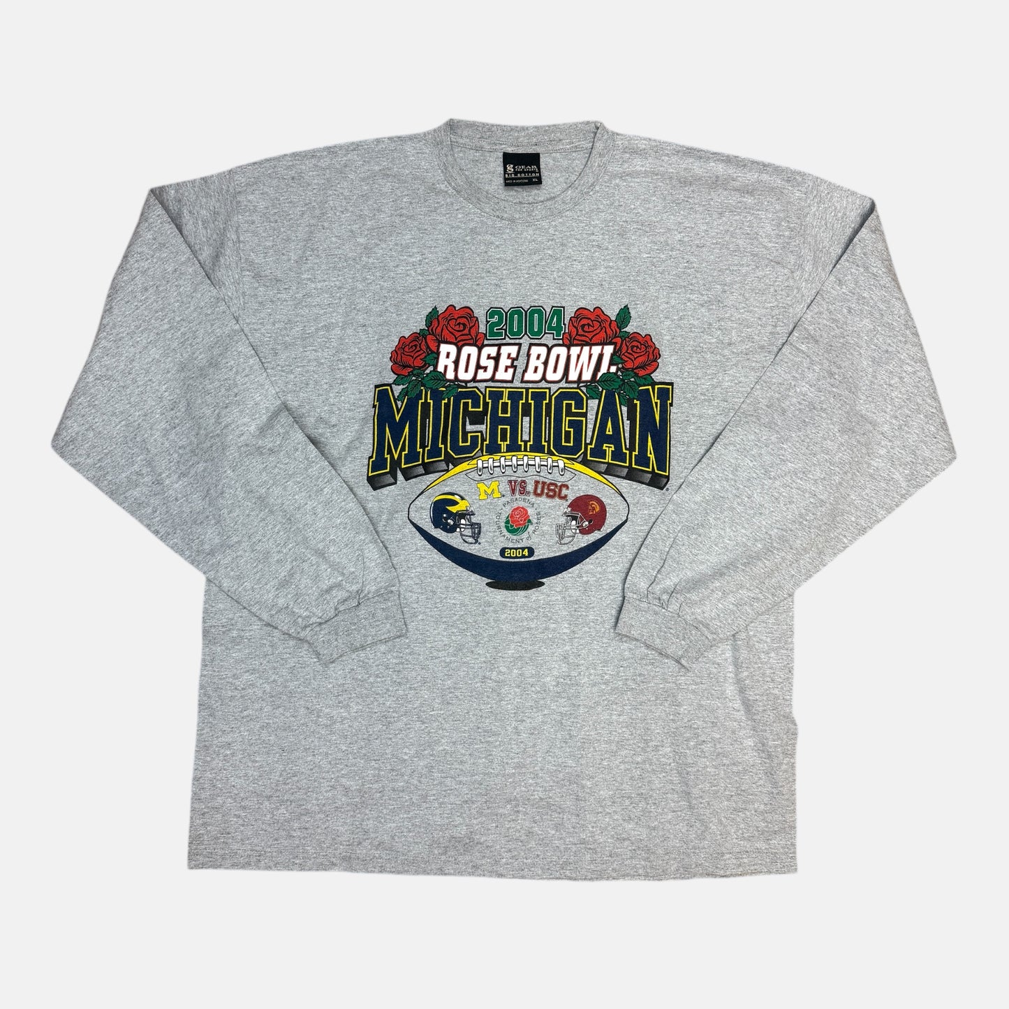 Michigan Wolverines vs USC Trojans- 2004 Rose Bowl - Größe XL - g Gear NCAA Longsleeve