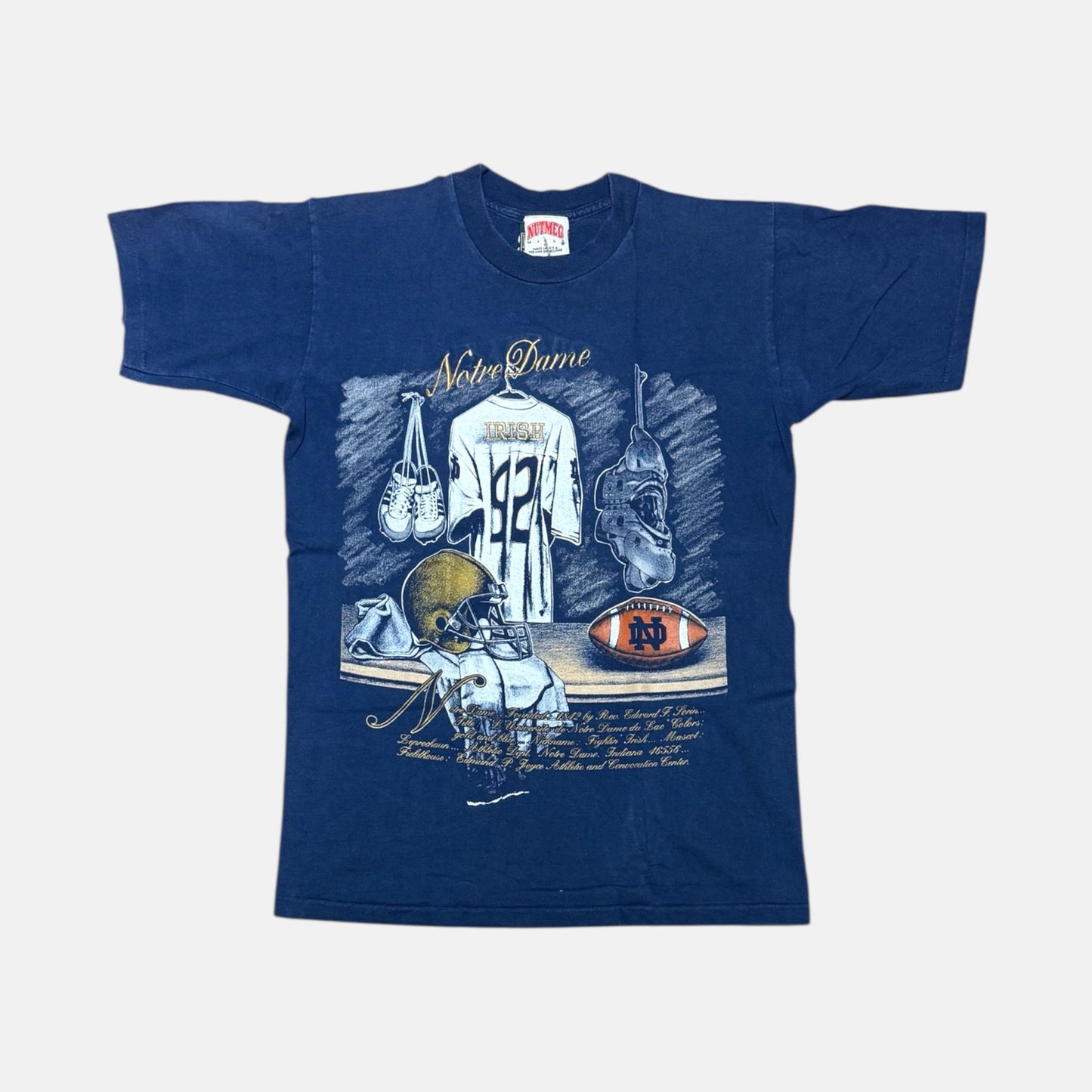 Notre Dame Fighting Irish Shirt - Größe M - Nutmeg Mills - NCAA T-Shirt