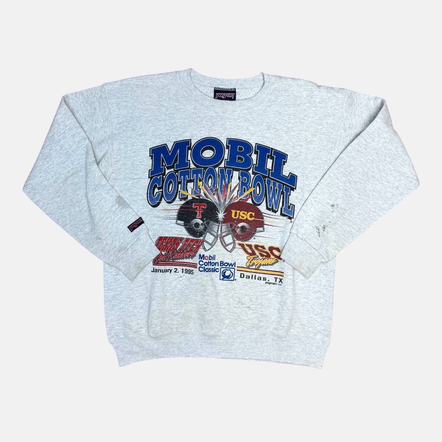 Texs Tech Red Raiders vs USC Trojans - 1995 Cotton Bowl - Größe M - Jansport NCAA Sweatshirt