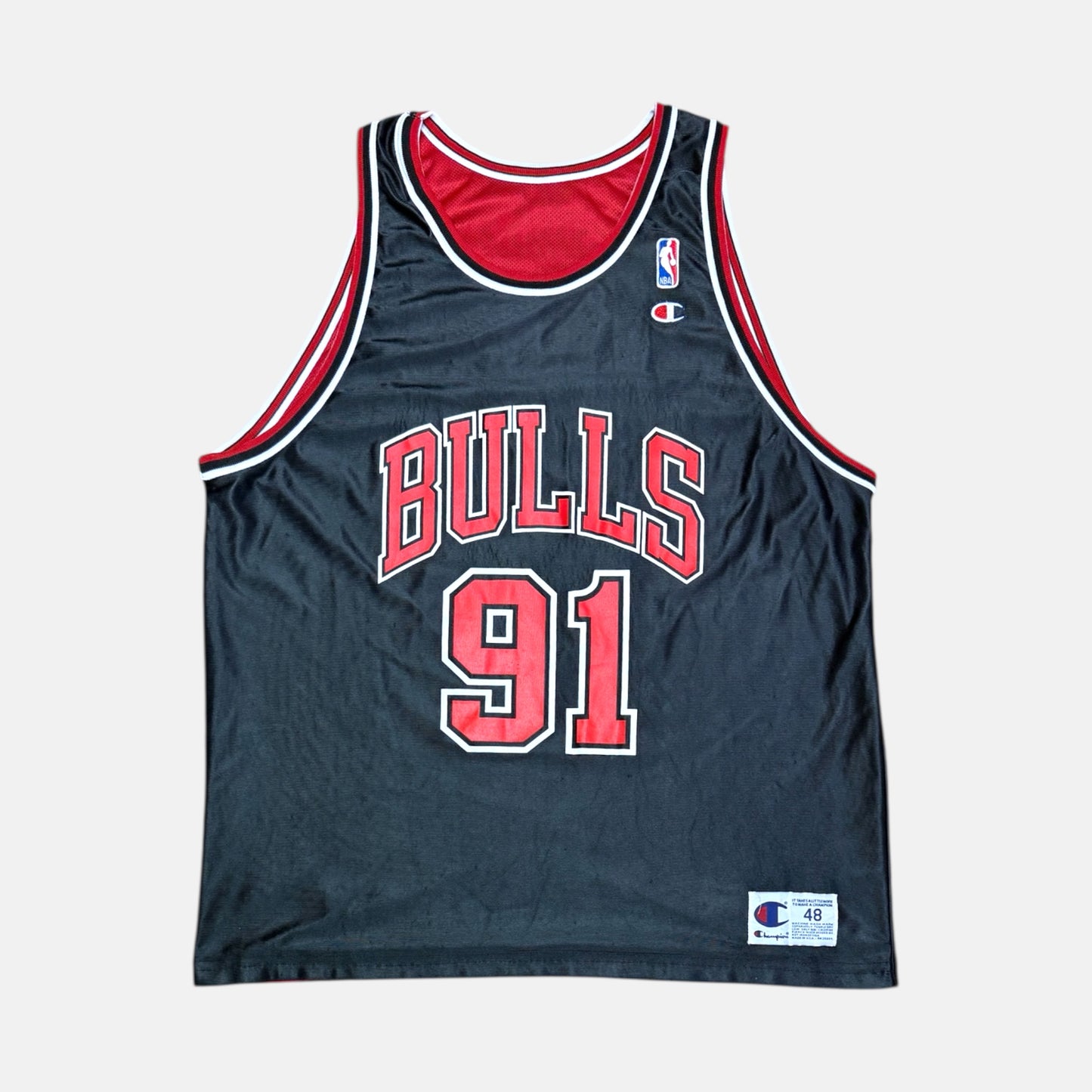 Chicago Bulls - Dennis Rodman - Größe 48 / XL - Champion - NBA Wendetrikot