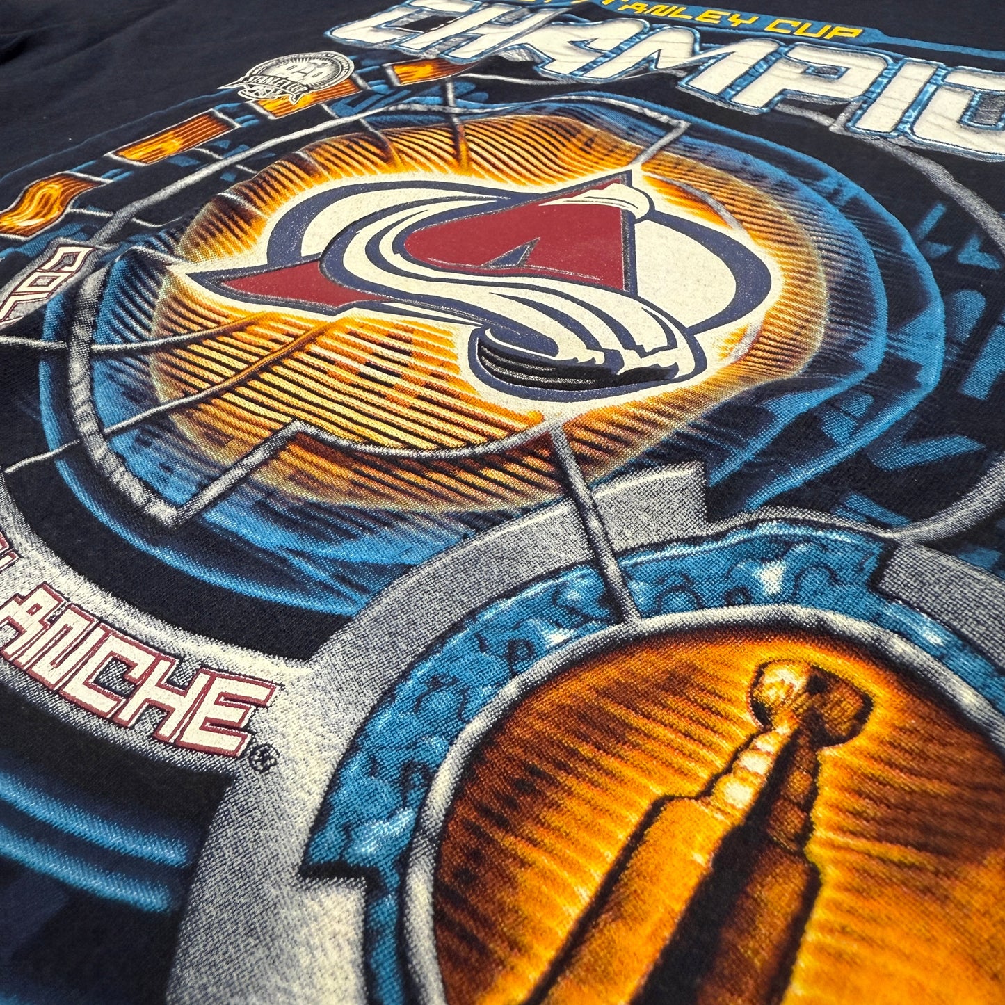 Colorado Avalanche Shirt - Stanley Cup 2001 Champions - Größe XL - Lee Sport NHL