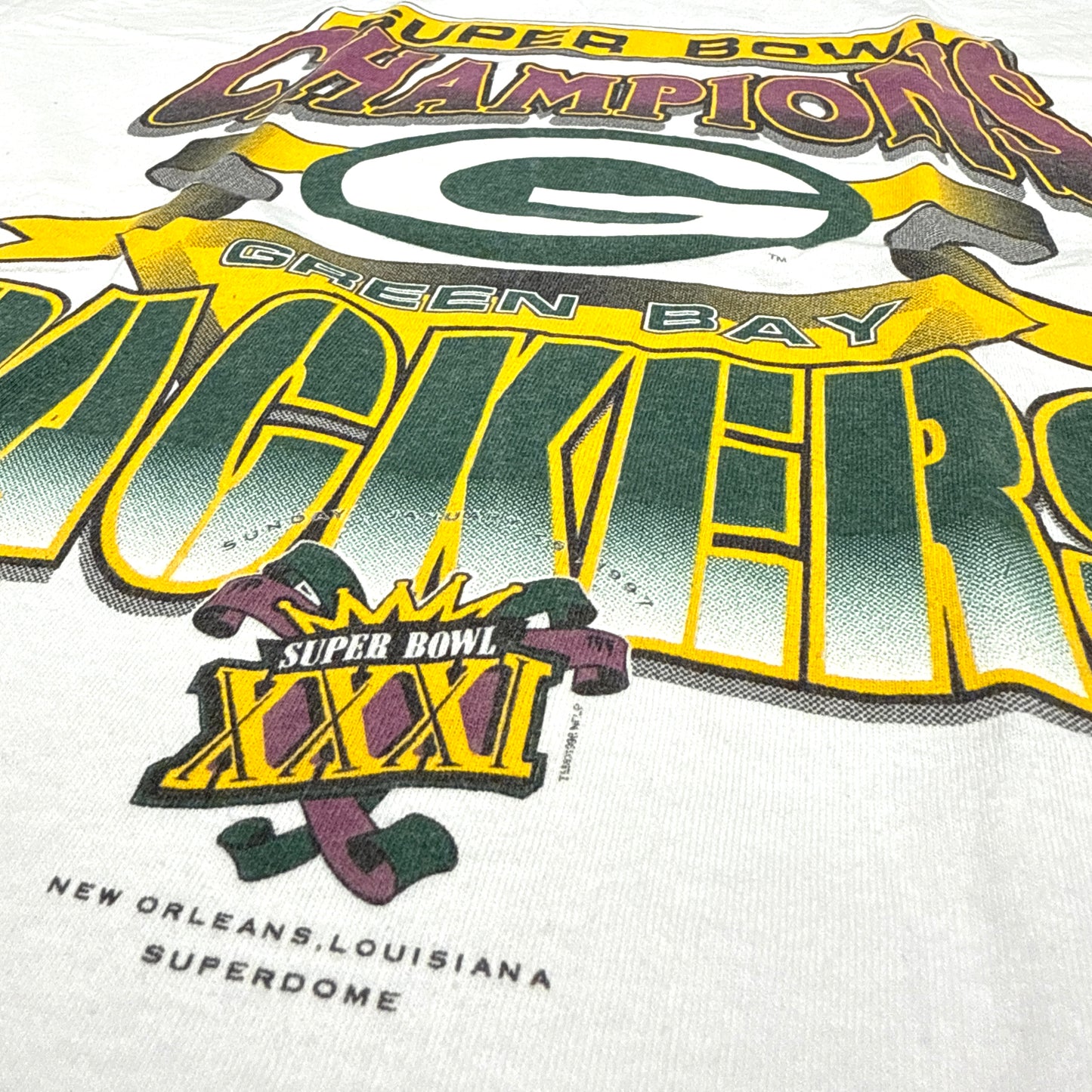Green Bay Packers Shirt - Super Bowl 31 - Größe L - NFL T-Shirt