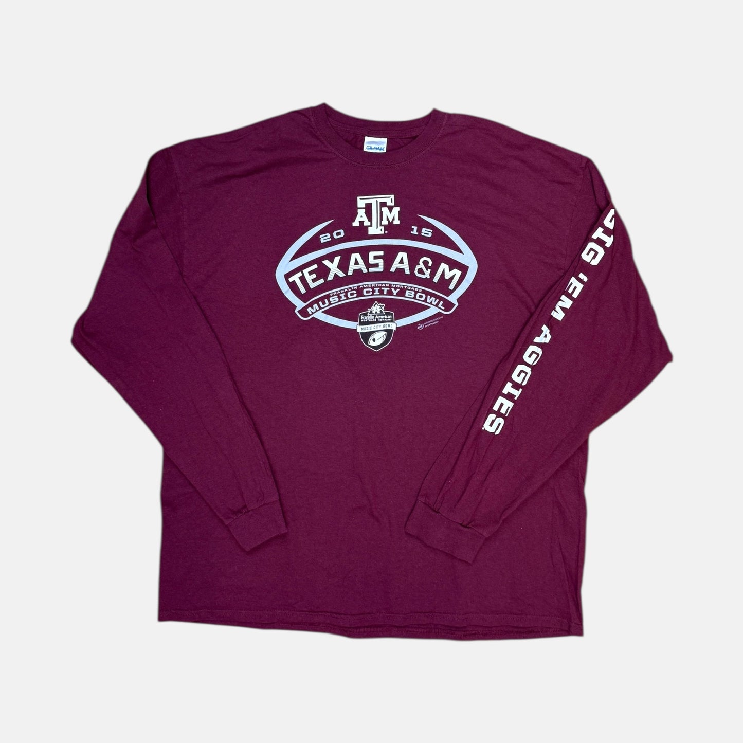 Texas A&M Aggies - 2015 Music City Bowl - Größe XXL - Ultimate Athletic Sportswear - NCAA Longsleeve