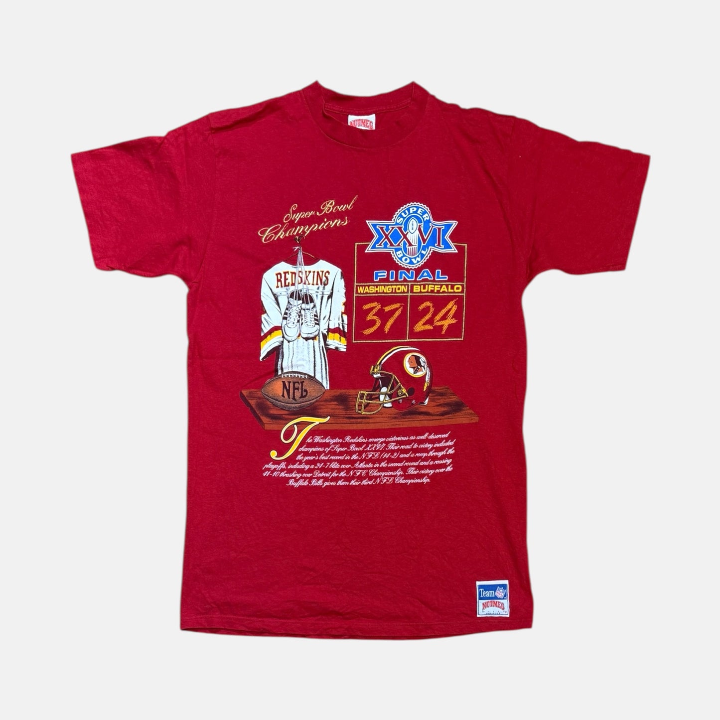 Washington Redskins Shirt - Größe XL - Nutmeg Mills - NFL T-Shirt
