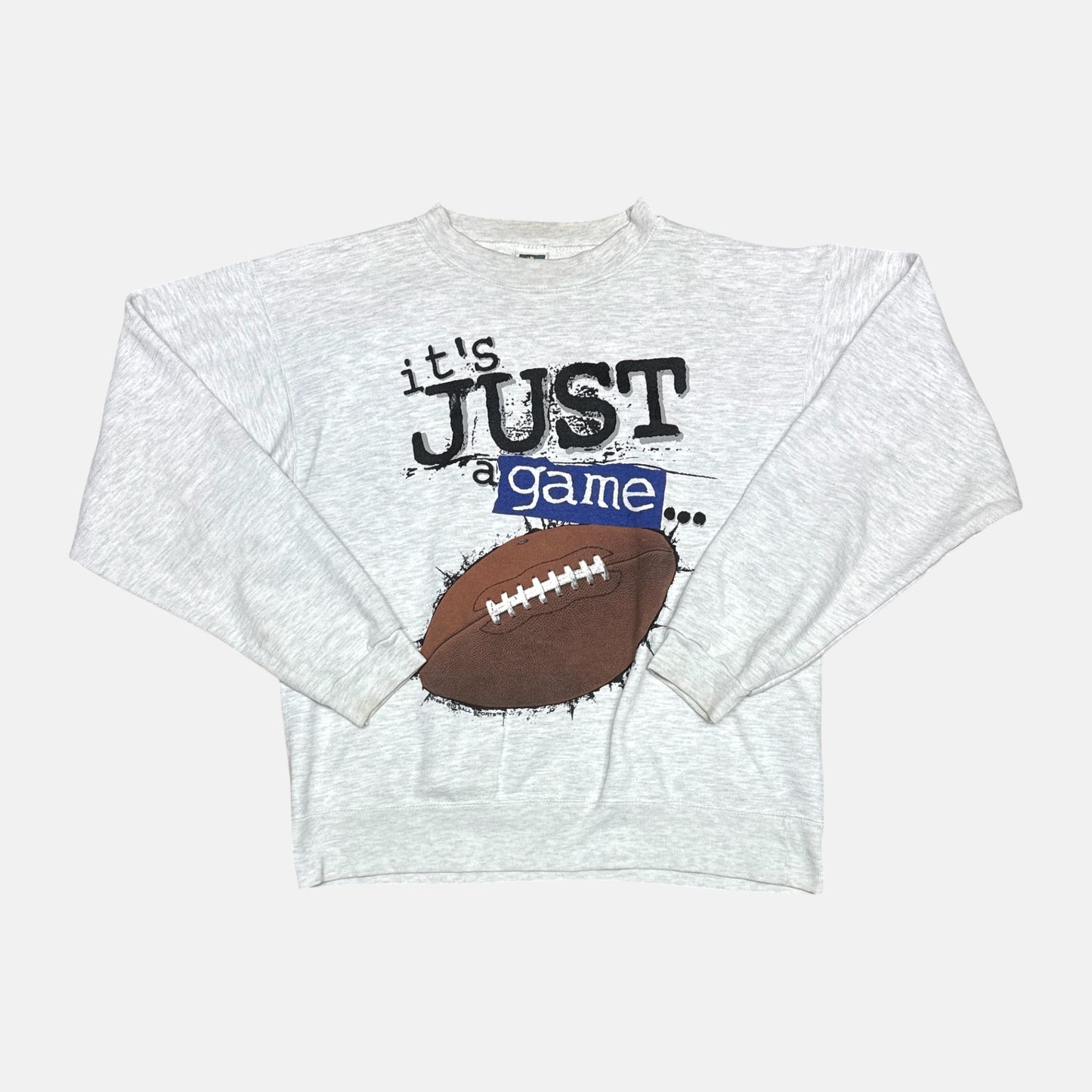 Football is Life Sweatshirt - Größe L - Anvil Knitwear - Vintage Sweater