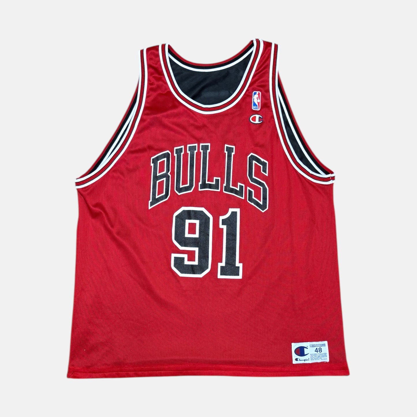 Chicago Bulls - Dennis Rodman - Größe 48 / XL - Champion - NBA Wendetrikot