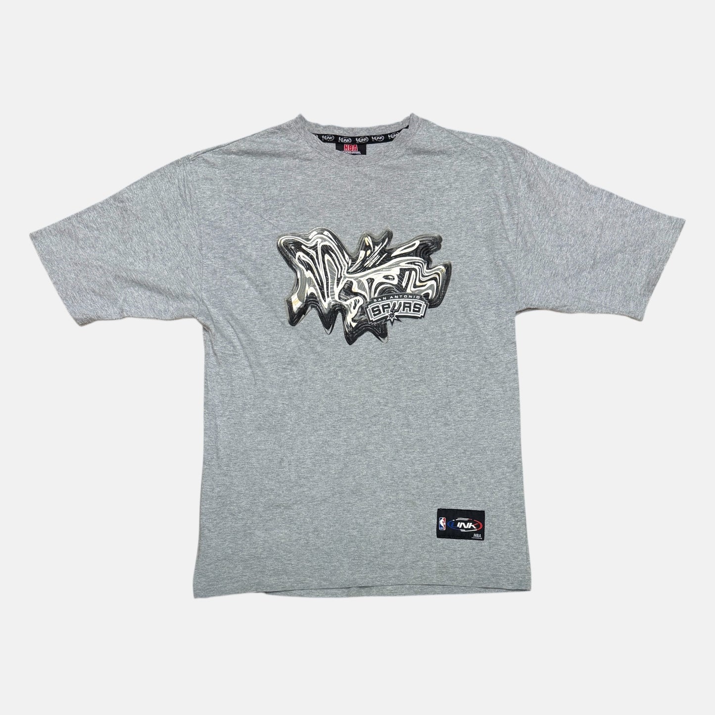 San Antonio Spurs Shirt - Wavy - Größe L - Unk NBA - NBA T-Shirt