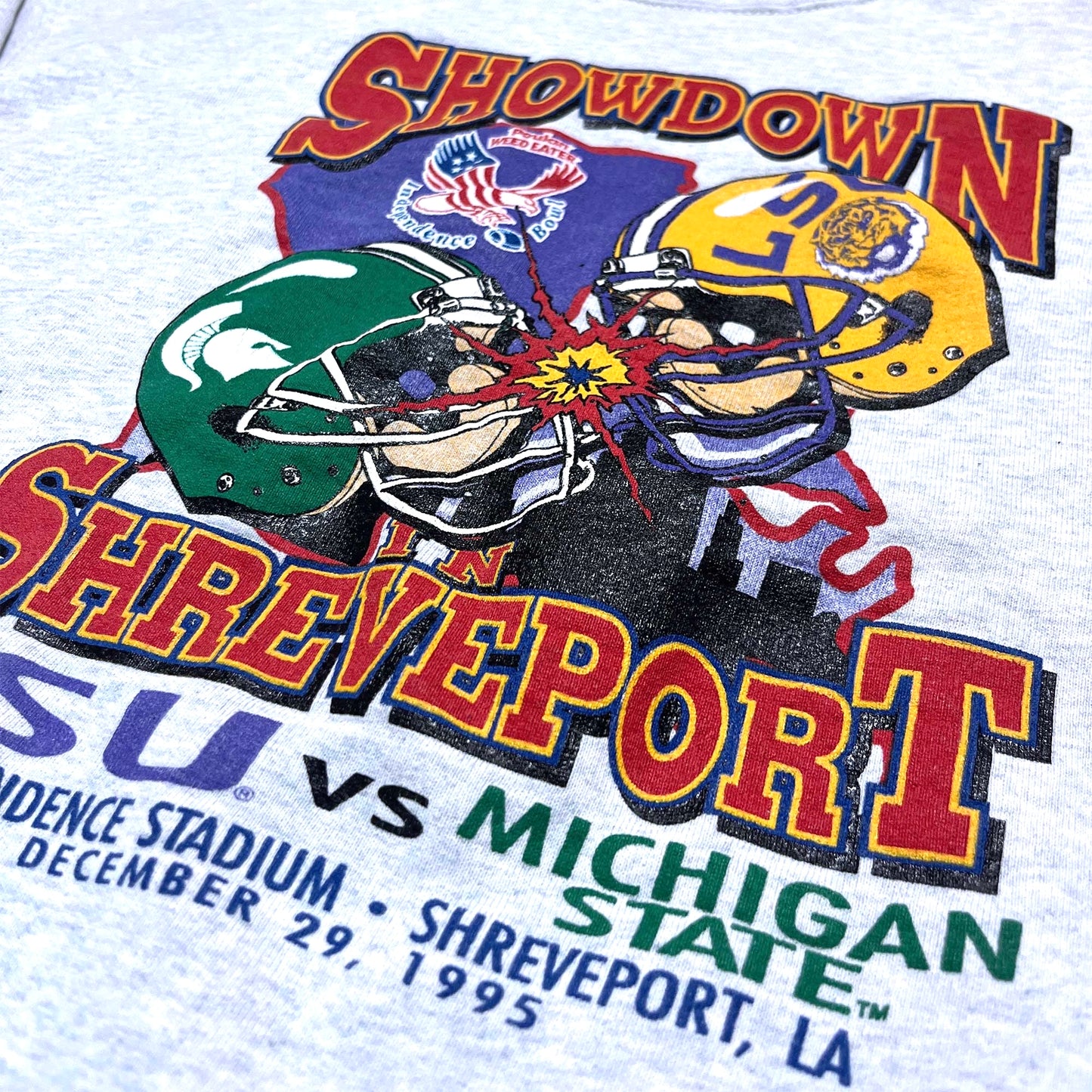 LSU vs Michigan State 1995 Sweatshirt - Größe L - Fruit of the Loom - NCAA Sweater