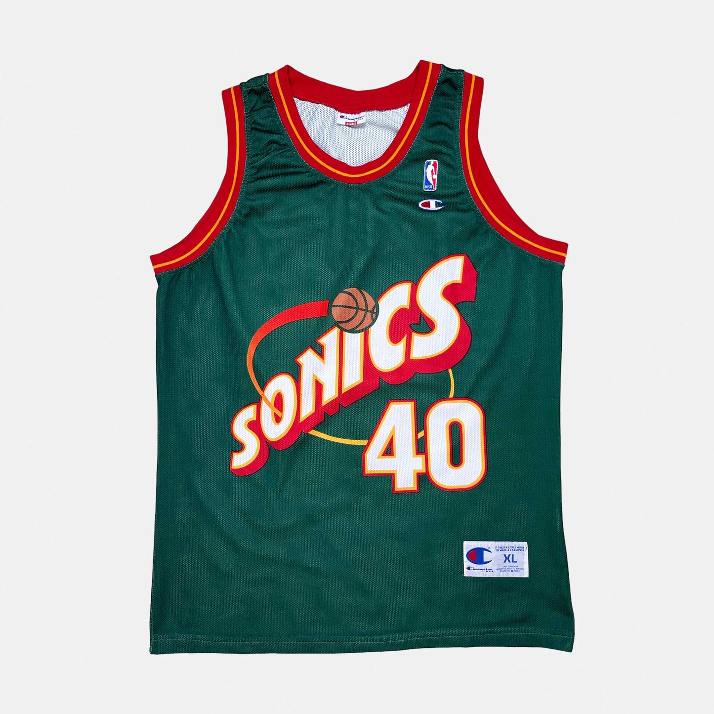 Seattle Supersonics - Shawn Kemp - Größe XL - Champion - NBA Trikot