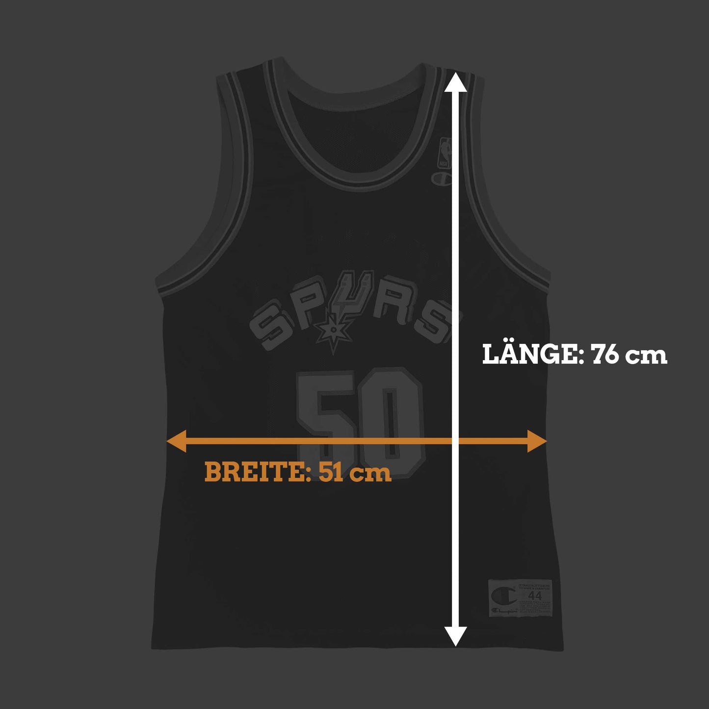 San Antonio Spurs - David Robinson - Größe L / US44 - Champion - NBA Trikot