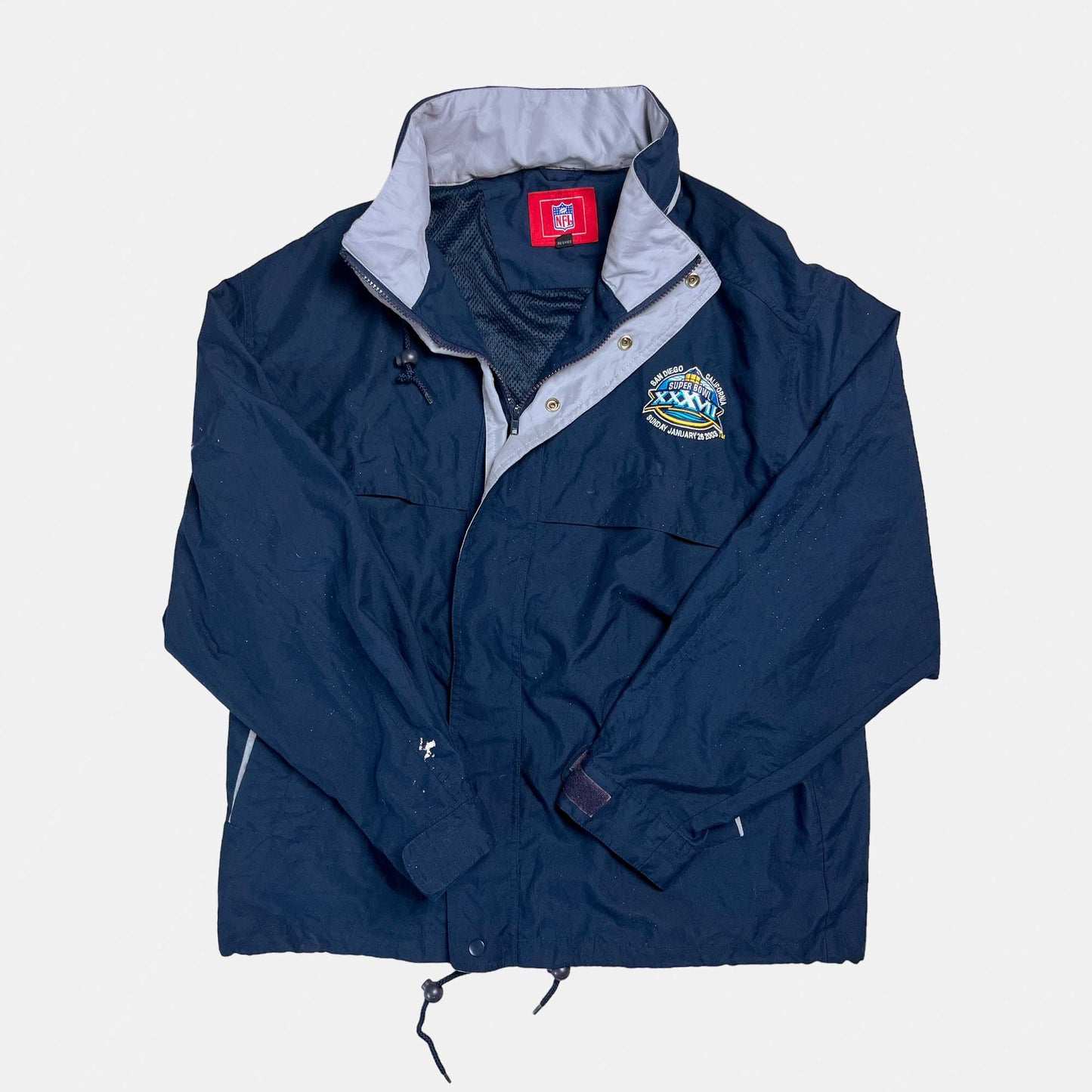 Super Bowl XXXVI San Diego - leichte NFL Jacke - Größe L - Frito Lay