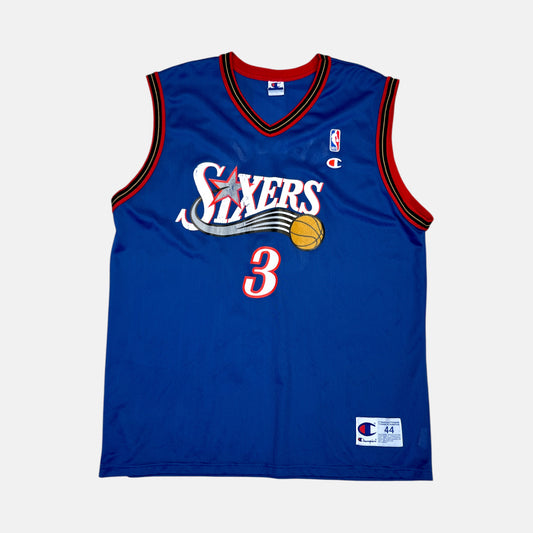 Philadelphia 76ers - Allen Iverson - Größe 44 / L - Champion - NBA Trikot