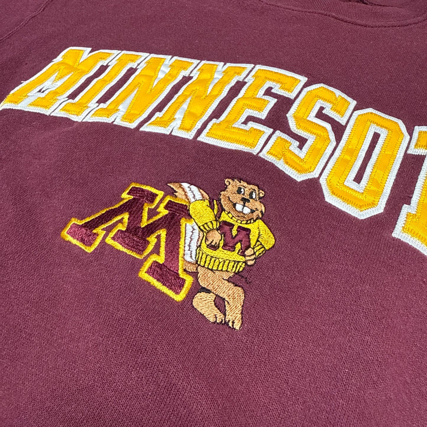 Minnesota Golden Gophers - gesticktes Logo - Größe S - Lee Sports NCAA Sweatshirt