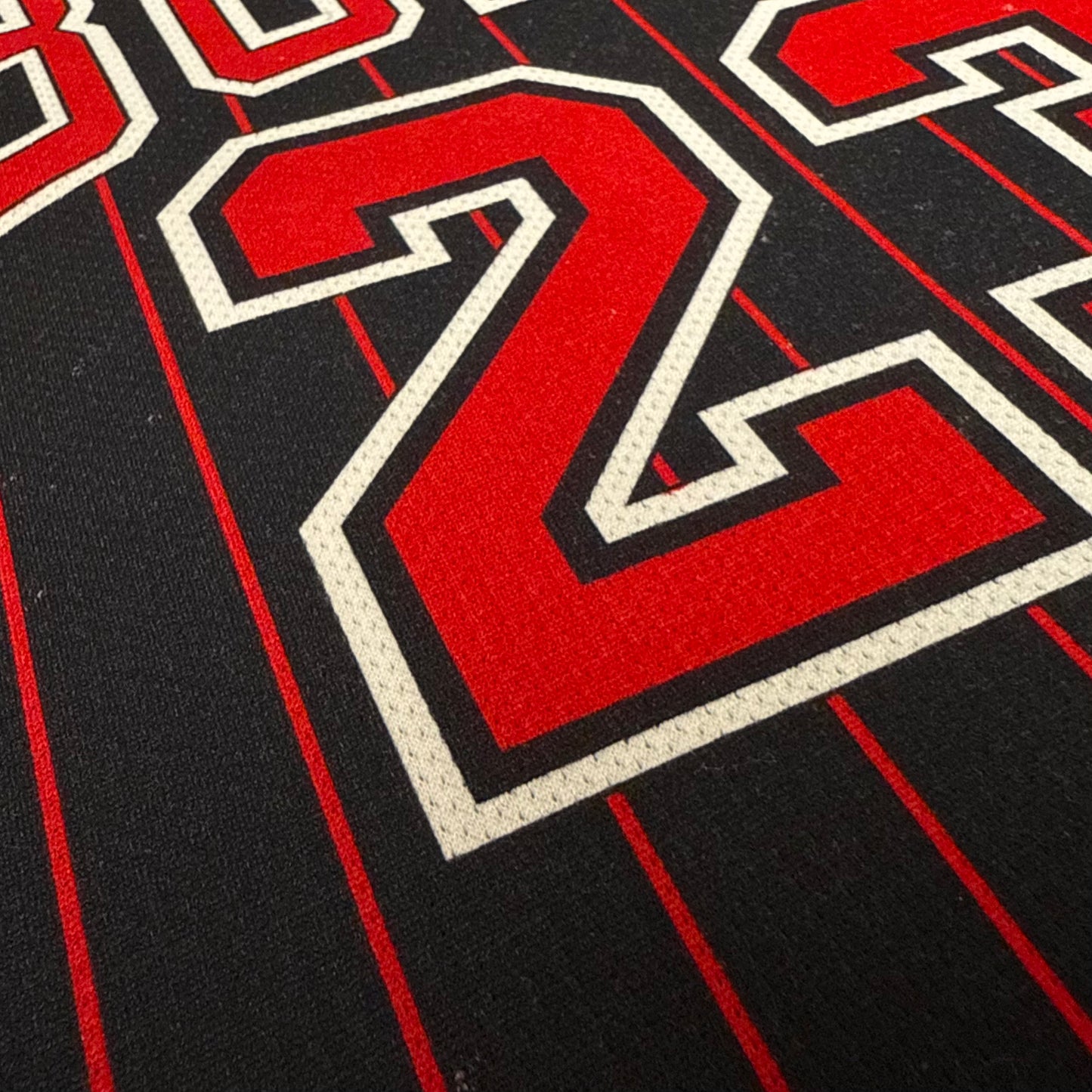 Chicago Bulls - Michael Jordan Pinstripes - Größe M - Champion - NBA Trikot