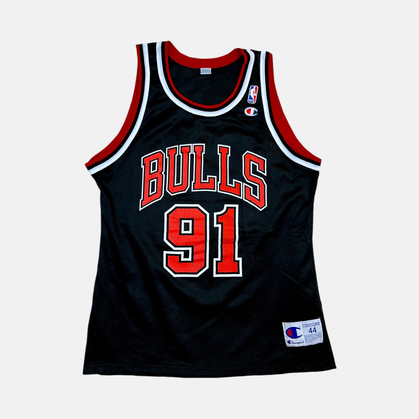 Chicago Bulls - Dennis Rodman - Größe 44 / L - Champion - NBA Trikot