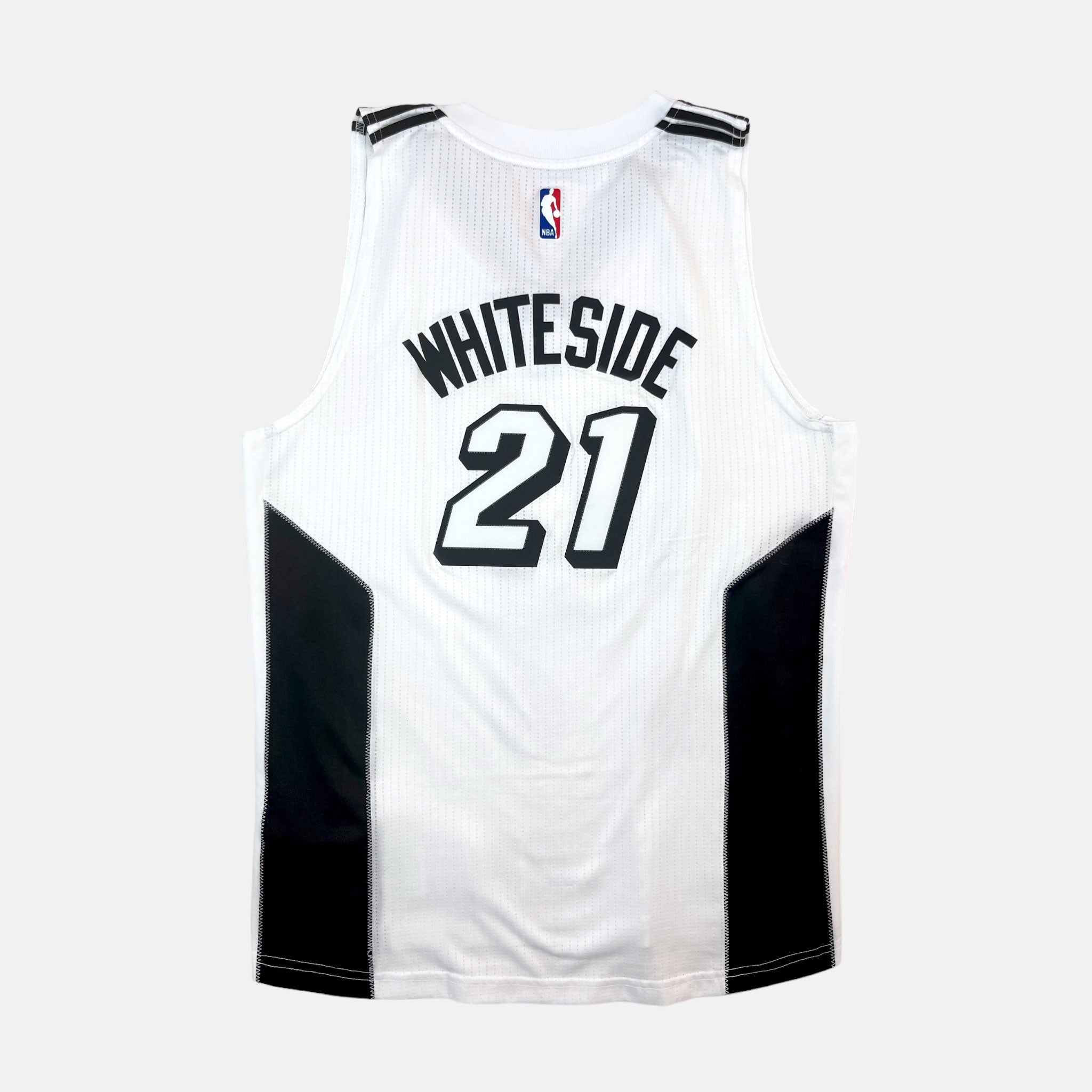 Miami Heat Hassan Whiteside GroBe L Adidas NBA White Hot Trikot