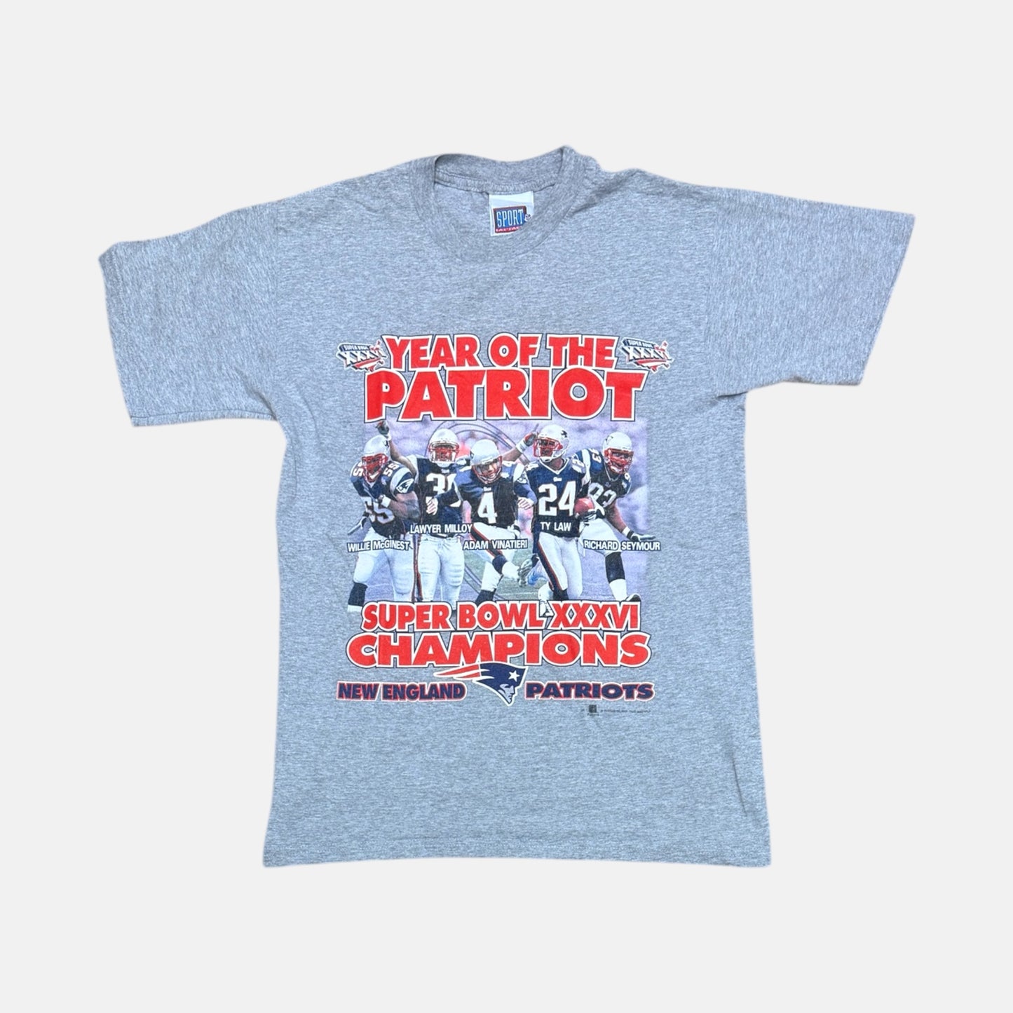 New England Patriots Shirt - Super Bowl 36 Champions - Größe M - Sport Attack NFL