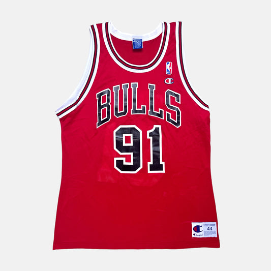Chicago Bulls - Dennis Rodman - Größe 44 / L - Champion - NBA Trikot