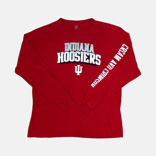 Indiana Hoosiers - Cream and Crimson - Größe XL - J America - NCAA Longsleeve