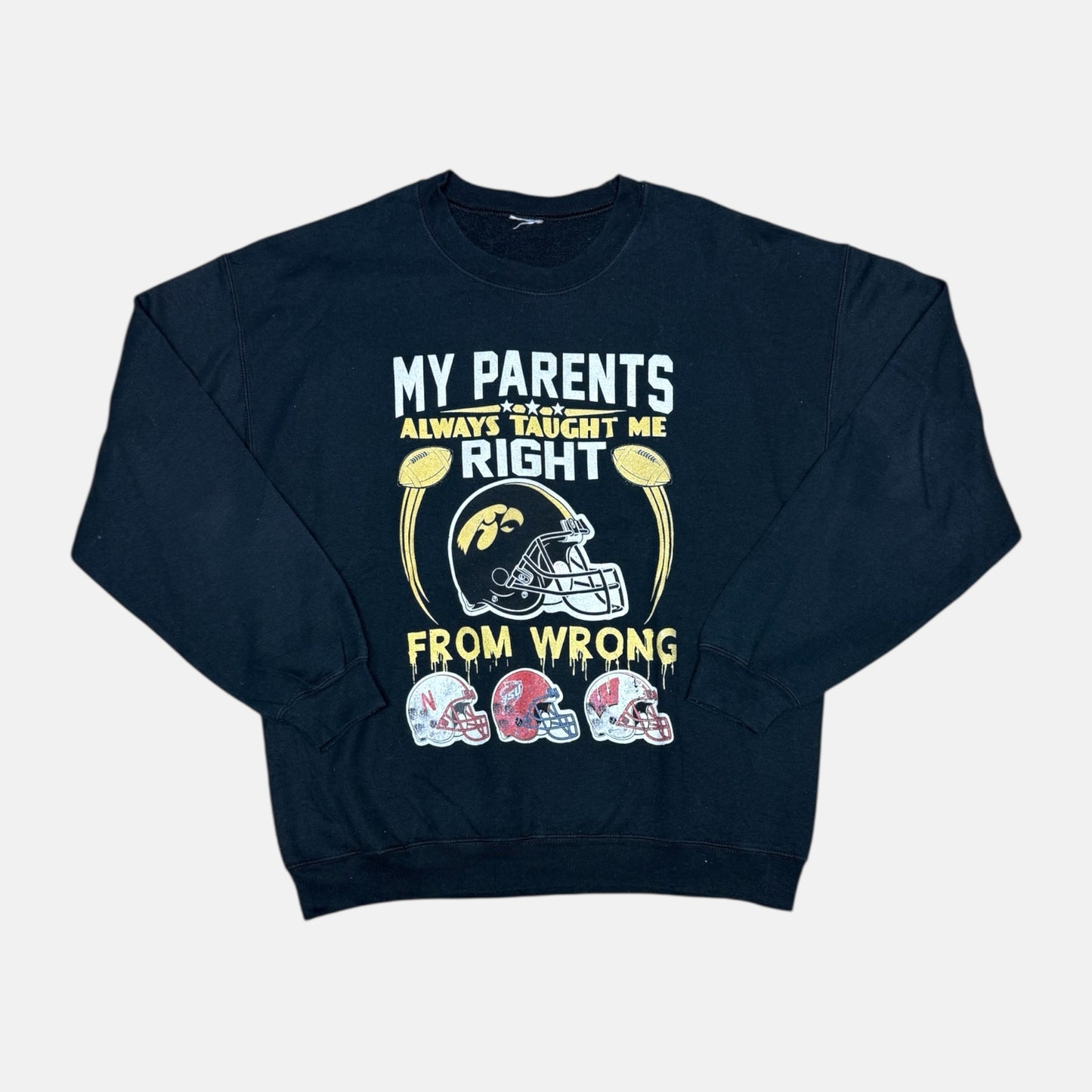 Iowa Hawkeyes - Right from Wrong - Größe L - NCAA Sweatshirt