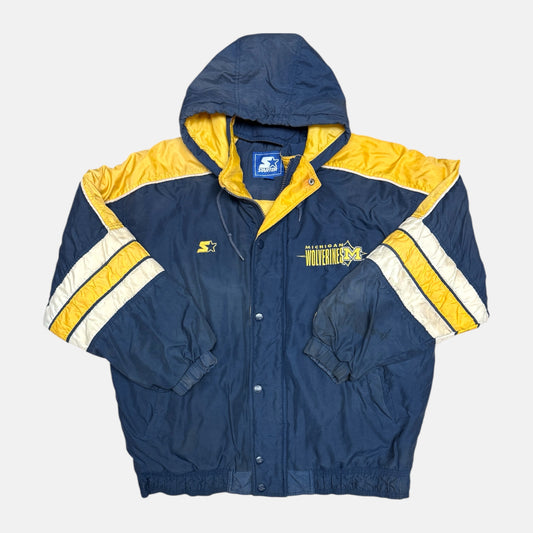 Michigan Wolverines - gefütterte NCAA Jacke - Größe L - Starter