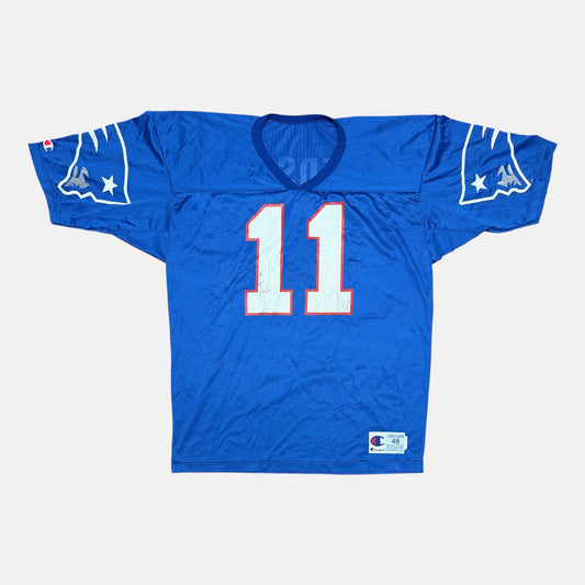 New England Patriots - Drew Bledsoe - Größe L / US48 - Champion - NFL Trikot