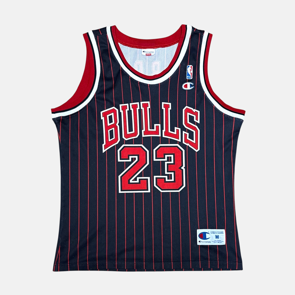 Chicago Bulls - Michael Jordan Pinstripes - Größe M - Champion - NBA Trikot
