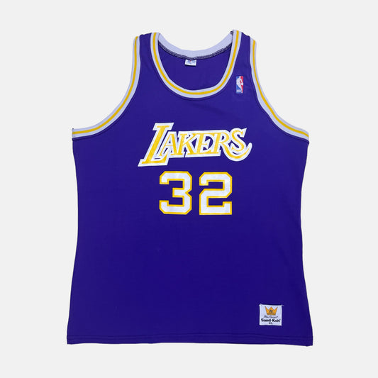 Los Angeles Lakers - Magic Johnson - Größe XL (wie M) - MacGregor Sandknit - NBA Trikot