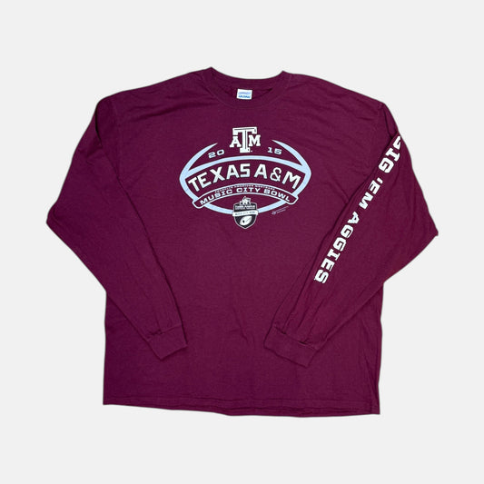 Texas A&M Aggies - 2015 Music City Bowl - Größe XXL - Ultimate Athletic Sportswear - NCAA Longsleeve