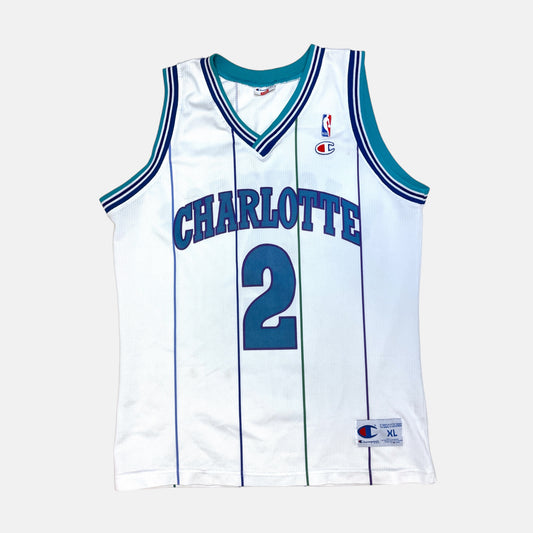 Charlotte Hornets - Larry Johnson - Größe XL - Champion - NBA Trikot