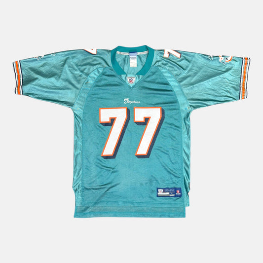 Miami Dolphins - Jake Long - Größe L - Reebok - NFL Trikot