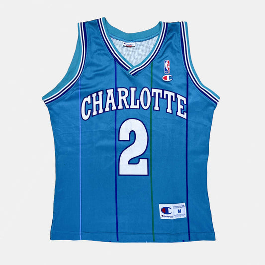 Charlotte Hornets - Larry Johnson - Größe M - Champion - NBA Trikot